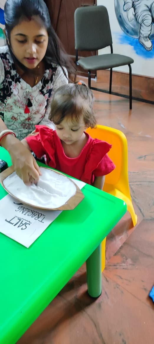 Salt Tracing Sensory Learning Activity