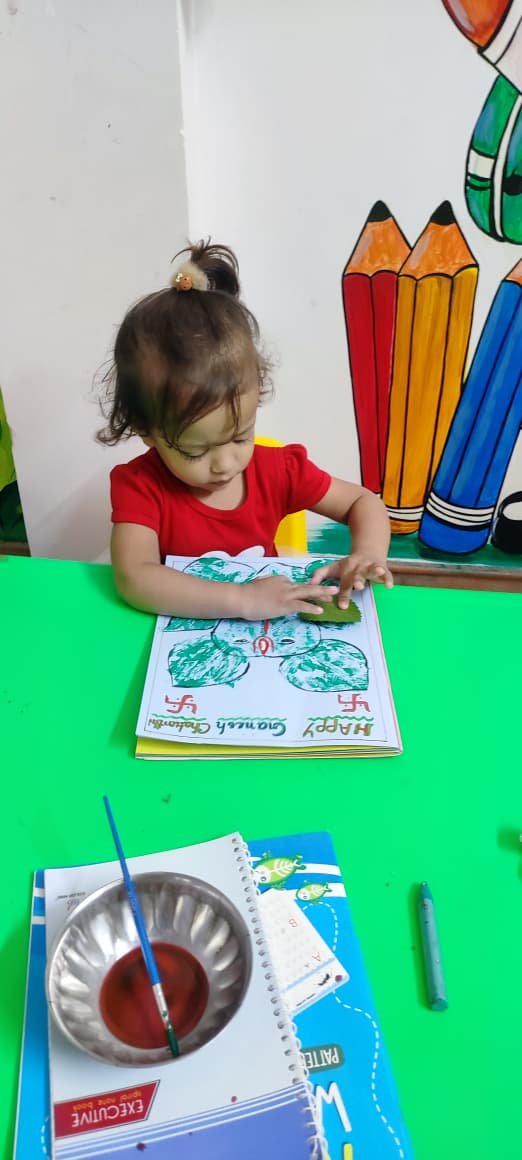 Ganesh Chaturthi Festival Leaf Art