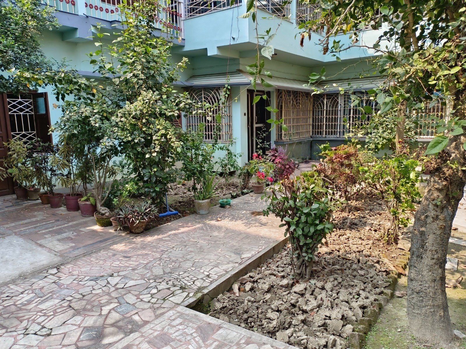 Rainbow Kids Zone school front area — safe and modern preschool campus